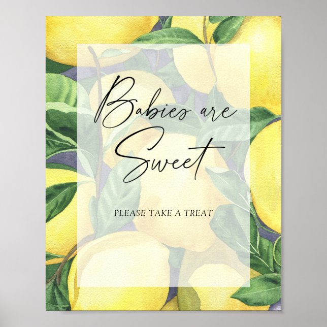 Lemon citrus - babies are sweet poster (Front)