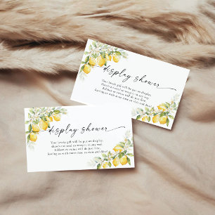 Lemon Citrus Baby Shower Display Shower Card