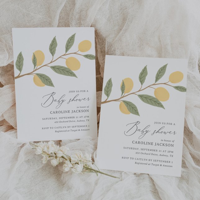 Lemon Citrus Baby Shower Invitation (Creator Uploaded)