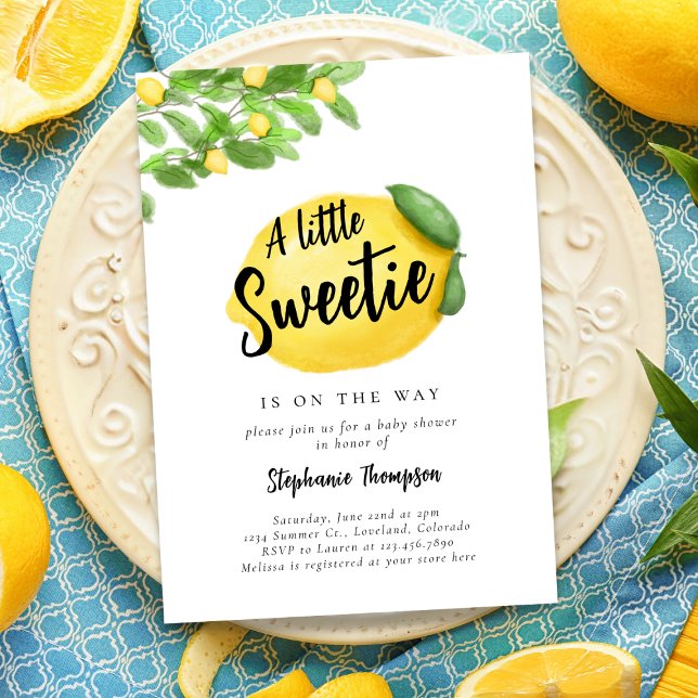 Lemon Citrus Baby Shower Invitation (Creator Uploaded)