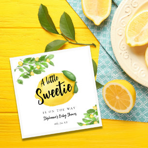 Lemon Citrus Baby Shower Napkin