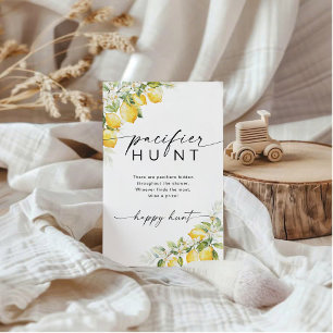 Lemon Citrus Baby Shower Pacifier Hunt Game