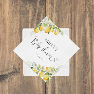 Lemon Citrus Baby Shower Paper Napkin