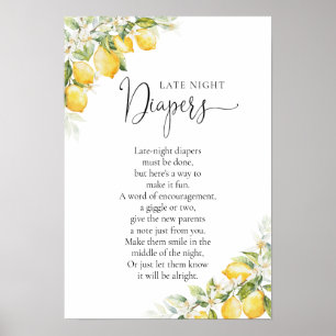 Lemon Citrus Baby Shower Poster