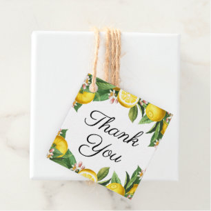 Lemon Citrus Baby Shower Thank You Favour Tags
