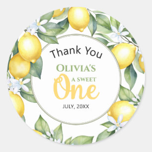Lemon citrus birthday Stickers