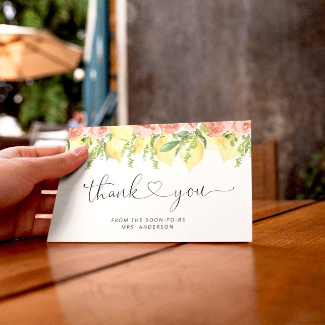 Lemon Citrus | Botanical Bridal Shower Thank You Card (Creator Uploaded)