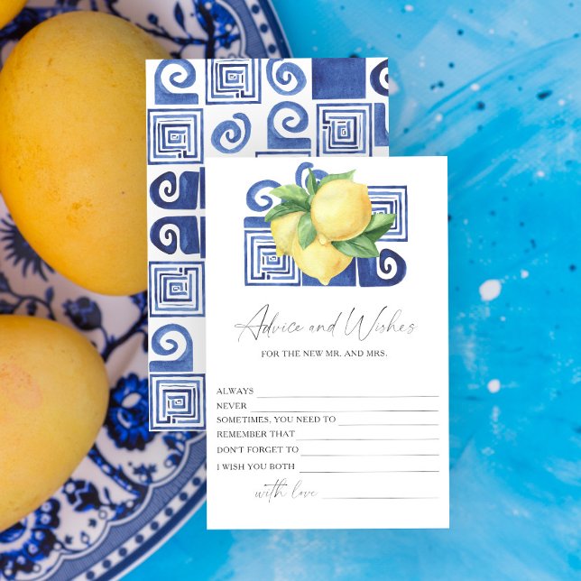 Lemon Citrus - Bridal Shower Advice and Wishes Stationery (Creator Uploaded)