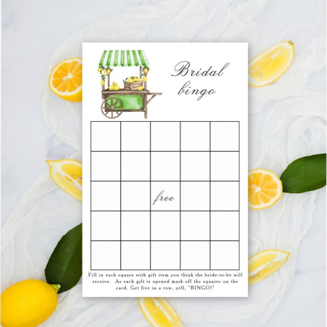 Lemon Citrus - Bridal shower bingo game (Creator Uploaded)