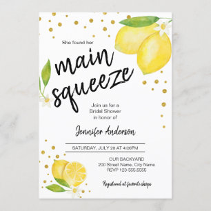 Lemon Citrus Bridal Shower Invitation