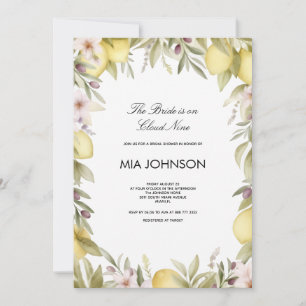 Lemon citrus bridal shower invitation
