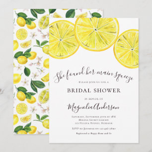Lemon Citrus Bridal Shower Invitation