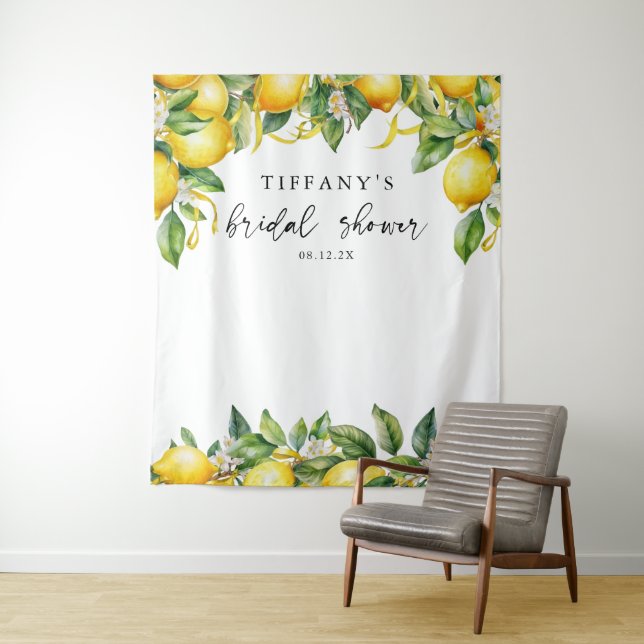 Lemon Citrus Bridal Shower  Tapestry (In Situ)
