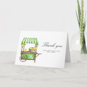Lemon Citrus - bridal shower thank you card