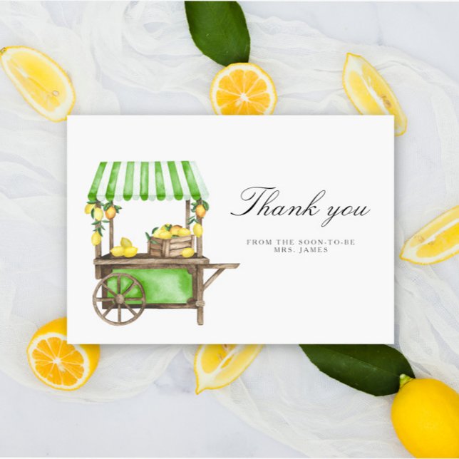 Lemon Citrus - bridal shower thank you card (Creator Uploaded)