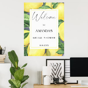 Lemon Citrus - bridal shower welcome sign