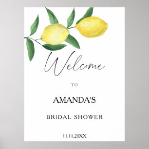 Lemon Citrus - bridal shower welcome sign