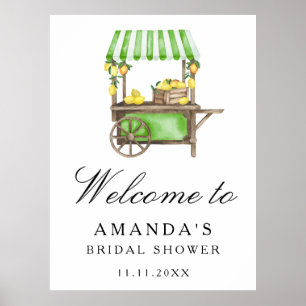 Lemon Citrus - bridal shower welcome sign