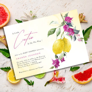 Lemon Citrus Cutie Mama's main Squeeze Baby Shower Invitation
