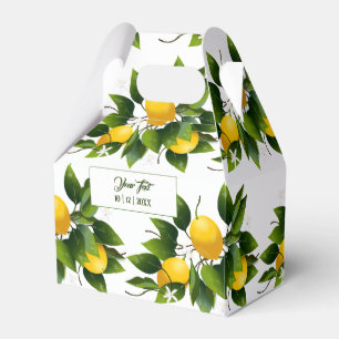 Lemon Citrus Fruit Greenery Favour Box