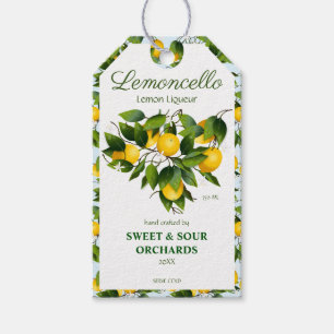 Lemon Citrus Fruit Lemoncello Gift Tags