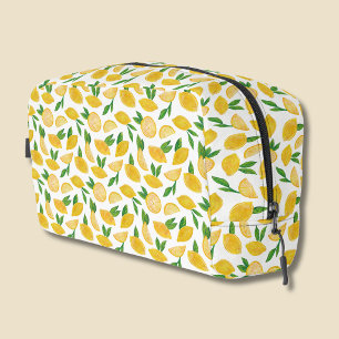 Lemon Citrus Fruit Pattern Dopp Kit