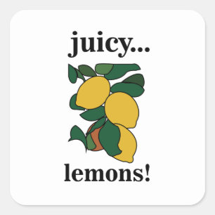 Lemon Citrus Fruit  Square Sticker