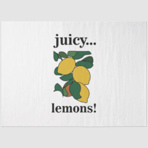 Lemon Citrus Fruit Summer Birthday Tissue Paper
