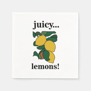 Lemon Citrus Fruit Summer Party Napkin