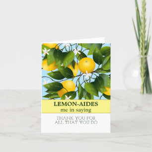 Lemon Citrus Fruit Thank You Card