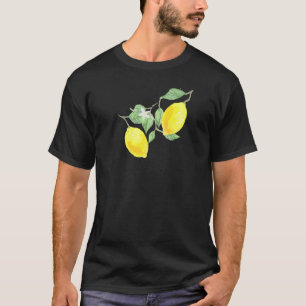 Lemon Citrus Fruit With Green Leaves T-Shirt