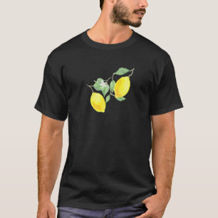 Lemon Citrus Fruit With Green Leaves T-Shirt