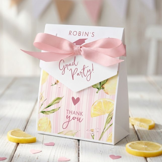 Lemon Citrus Graduation Favour Bag Box (Creator Uploaded)