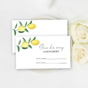 Lemon citrus - guess how many lemon drops enclosure card