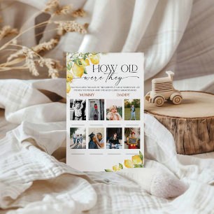 Lemon Citrus How Old Were They Baby Shower Game