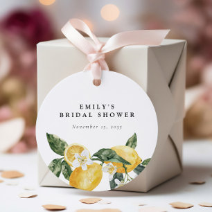 Lemon Citrus Main Squeeze Bridal Shower Favour Tags