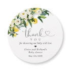 Lemon Citrus Mediterranean Baby Shower Favour