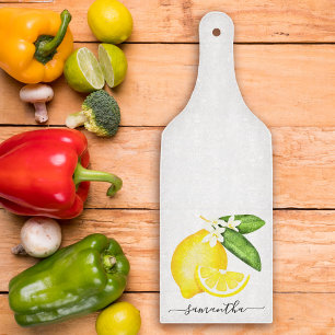 Lemon Citrus Monogram Cutting Board
