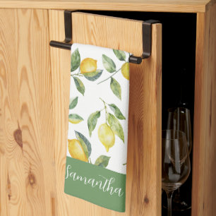 Lemon Citrus Personalised  Tea Towel