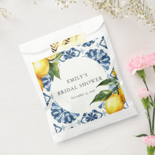 Lemon Citrus Positano Italian Bridal Shower Favour Bags