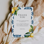 Lemon Citrus Positano Italian Bridal Shower Thank You Card<br><div class="desc">Lemon Citrus Positano Italian Bridal Shower Thank You Card</div>