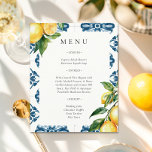 Lemon Citrus Positano Italian Wedding Menu<br><div class="desc">Lemon Citrus Positano Italian Wedding Menu</div>