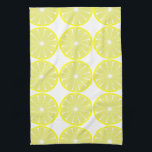 Lemon Citrus Retro Kitchen Towel Gift<br><div class="desc">Lemons decorate this kitchen towel. The design is from original art.</div>