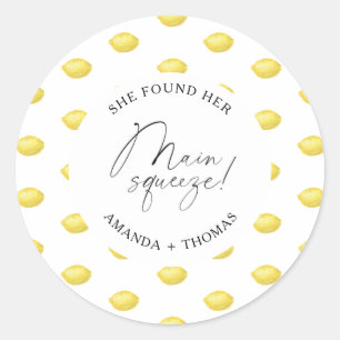 Lemon Citrus - She found her main squeeze Classic Round Sticker