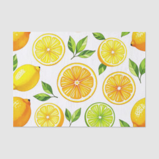 Lemon Citrus Slice Pattern Tissue Paper