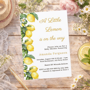 Lemon citrus summer Baby Shower Invitation