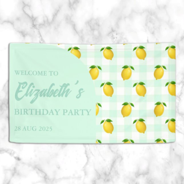 Lemon Citrus Summer Birthday Banner (Creator Uploaded)