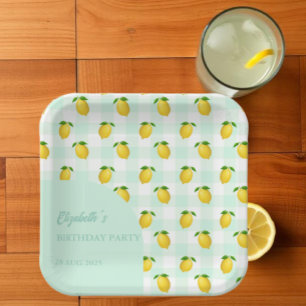 Lemon Citrus Summer Birthday Paper Plate