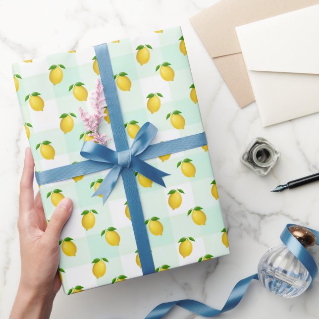 Lemon Citrus Summer Birthday Wrapping Paper (Gifting)
