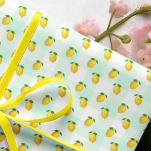 Lemon Citrus Summer Birthday Wrapping Paper